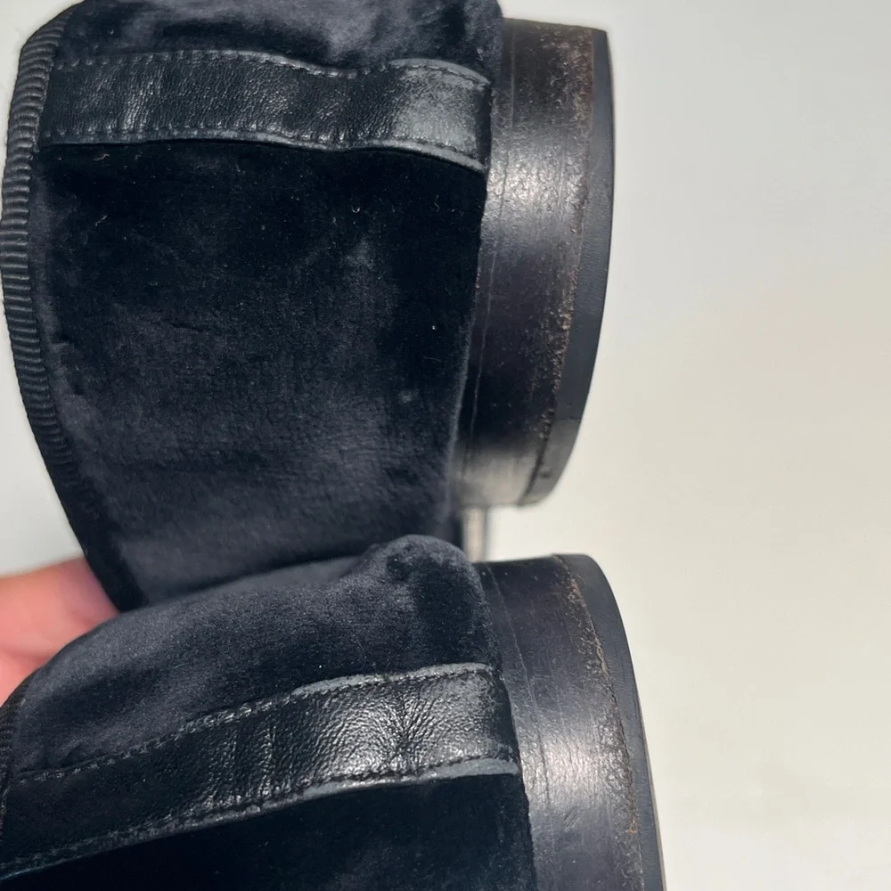 Sold CHANEL Black Leather Loafers with Bow